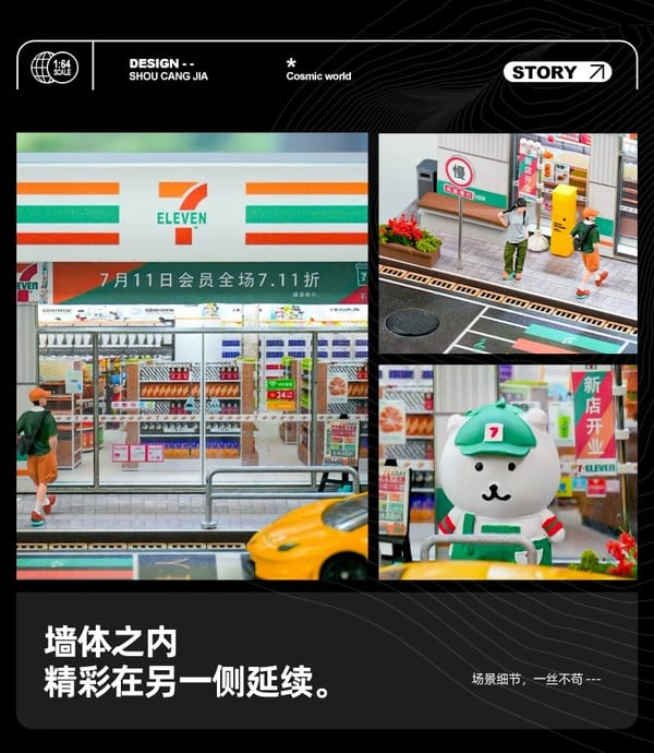 nShop bán Sa bàn Diorama 1:64 Cửa hàng 24h 7-Eleven cỡ vừa SCJ82048-A trang trí nhà, cửa hàng, quán cà phê giá tốt