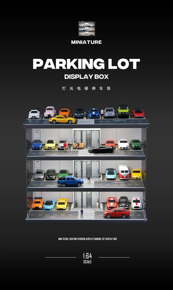 nShop bán Diorama 1:64 Bãi đỗ xe có thang máy SCJ415 Shou Cang Jia mô hình sa bàn tiểu cảnh độ chi tiết cao