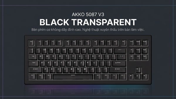 nShop bán Bàn phím cơ không dây AKKO 5087 V3 Black Transparent chính hãng giá tốt chất lượng cao