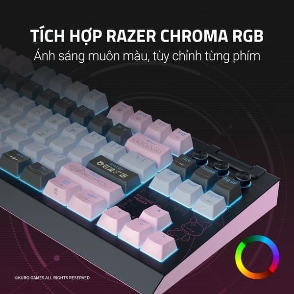 Hệ thống LED Razer Chroma RGB trên bàn phím Wuthering Waves nShop