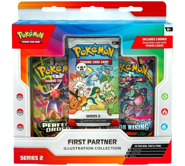 mặt trước front view hộp Pokemon TCG First Partner Illustration Collection Series 2 tiếng Anh