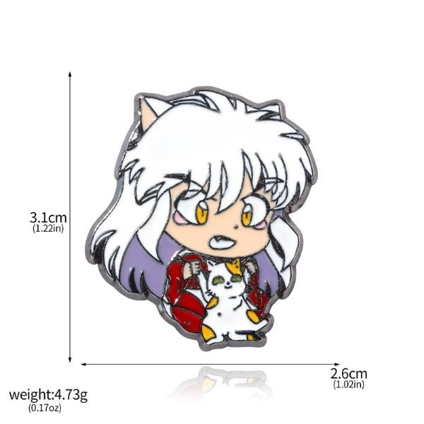 Huy hiệu kim loại Inuyasha với tạo hình nhân vật chính Inu hài hước
