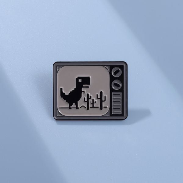 Huy hiệu kim loại Khủng Long Rớt Mạng Rex TV bán chính hãng tại nShop