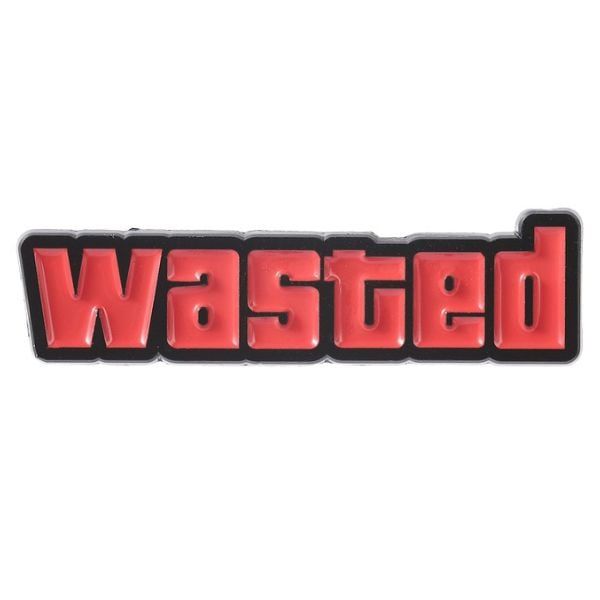 Huy Hiệu GTA Wasted Metal Pin - màu sắc chi tiết
