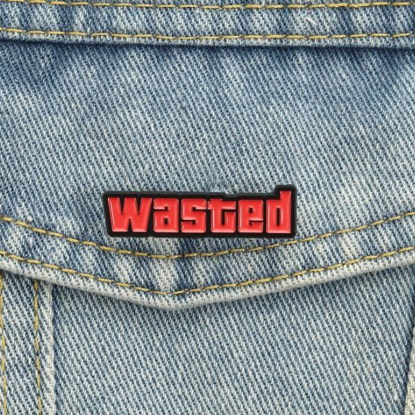 Huy Hiệu GTA Wasted Metal Pin - phù hợp sưu tầm