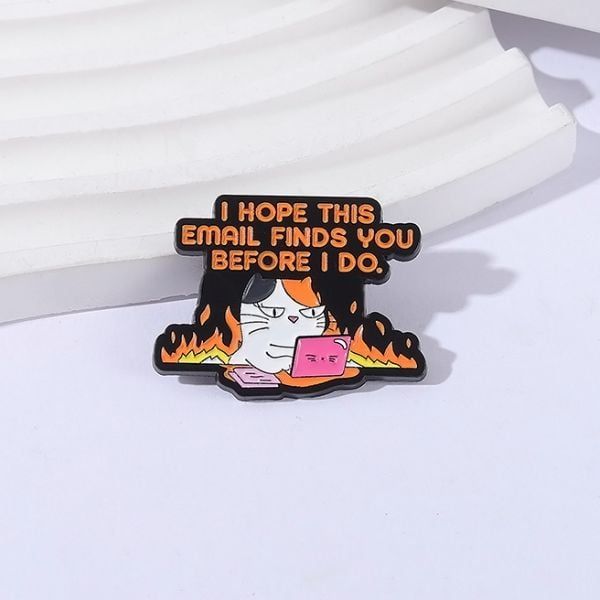 Huy Hiệu Meme Email Metal Pin - phù hợp trang trí