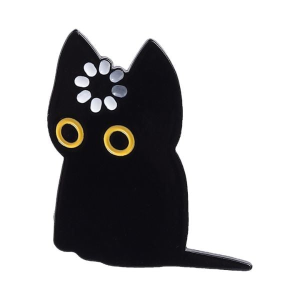 Huy Hiệu Meme Loading Cat Metal Pin - nhân vật dễ thương