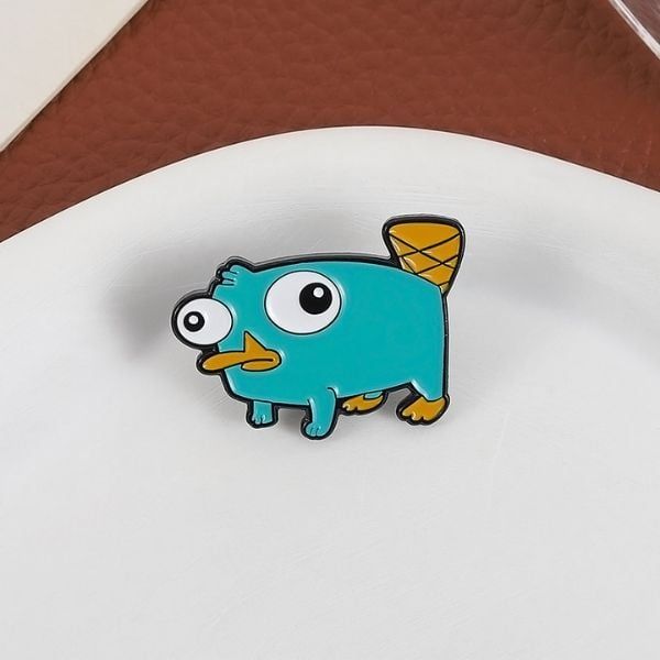 Huy Hiệu Thú Mỏ Vịt Perry Metal Pin - phù hợp trang trí