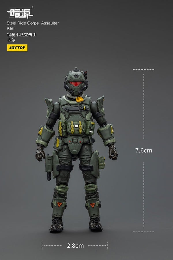 kích thước Mô hình 1:25 JOY TOY JT01963 Steel Ride Corps Assaulter Karl