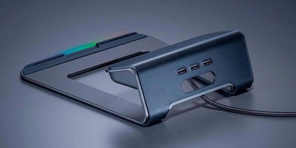 Thiết kế giấu dây thông minh trên giá đỡ laptop Razer Stand Chroma nShop
