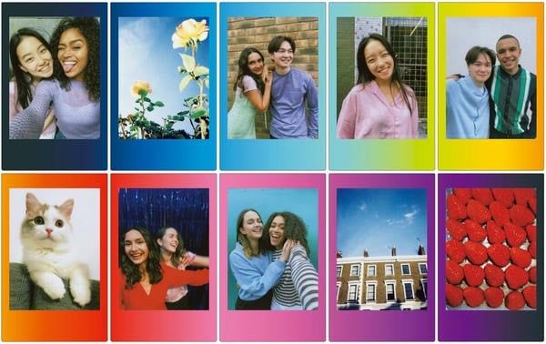 Film Instax Mini Fujifilm - Phim Chụp Ảnh Lấy Liền - Khung Rainbow - 10 Tấm