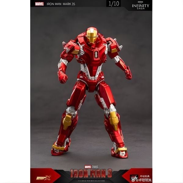 Mô hình Marvel - Iron Man MK35 - ZD Toys - ZM68 - Khớp cử động linh hoạt