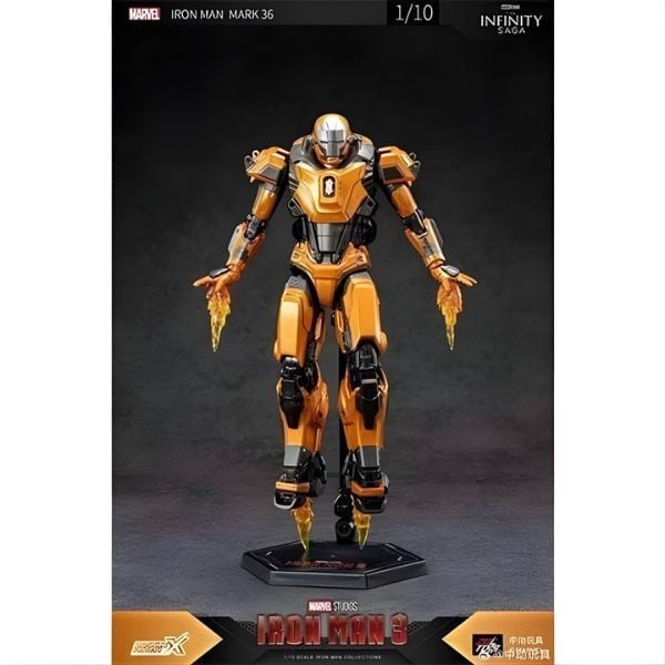 Mô hình Marvel - Iron Man MK36 - ZD Toys - ZM69 - Màu sơn chi tiết