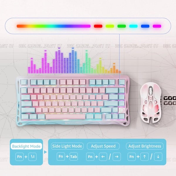 nShop bán bàn phím cơ GravaStar Mercury K1 Lite Special Edition có nhiều chế độ LED RGB phản hồi theo nhạc giá tốt