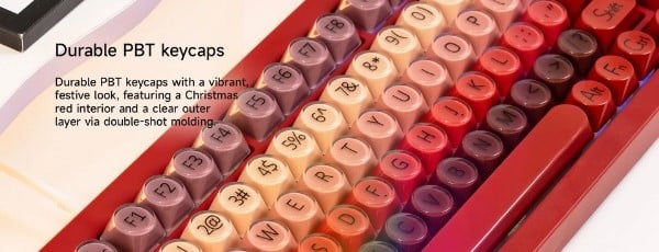 nShop bán bàn phím cơ Veekos K75 Wine Red Frost Pink Switch chất liệu PBT độ bền cao đẹp mắt