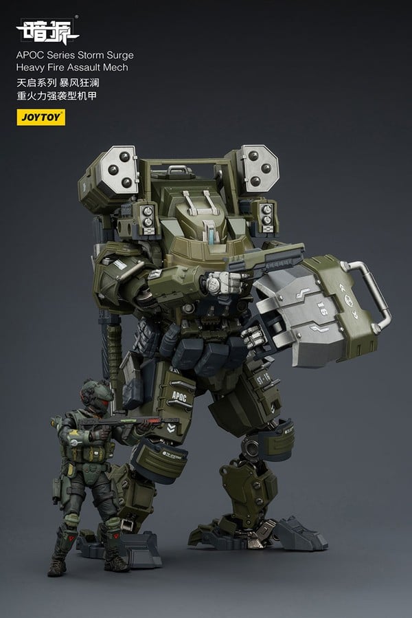 Mô hình JOY TOY JT01963 Steel Ride Corps Assaulter Karl pose cùng APOC Series Storm Surge Heavy Fire Assault Mech ST-8616