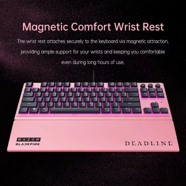 Kê tay từ tính êm ái của bàn phím Razer Ornata V3 TKL BLACKPINK nShop