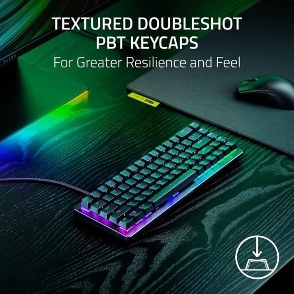 Keycap PBT Doubleshot nhám trên Razer Huntsman V3 HE Mini nShop