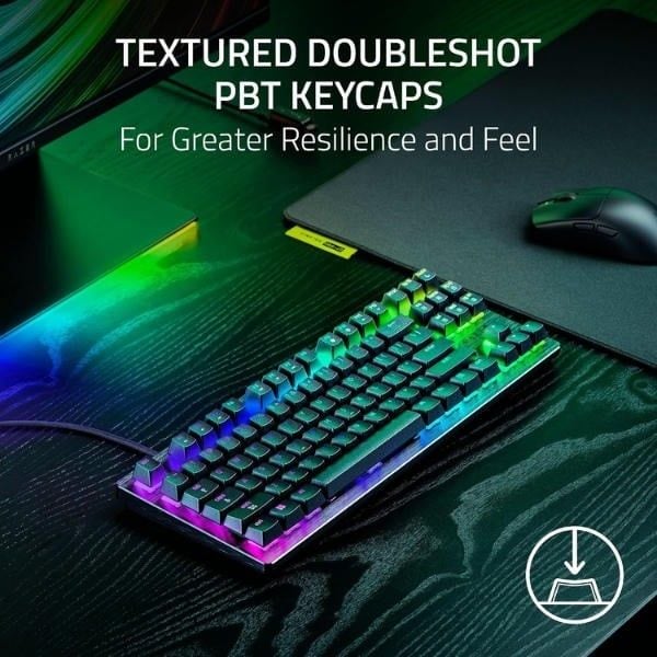 Keycap PBT Doubleshot nhám trên Razer Huntsman V3 HE TKL nShop