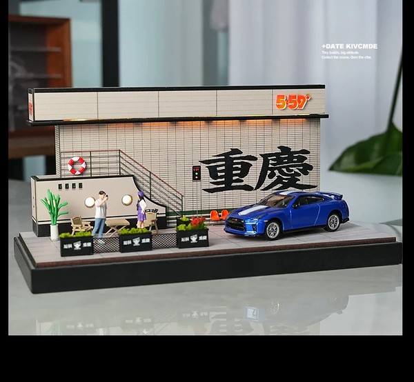 nShop bán Diorama 1:64 Nhà hàng Trùng Khánh SCJ82022-A Shou Cang Jia trang trí tiểu cảnh showroom ôtô, xe hơi