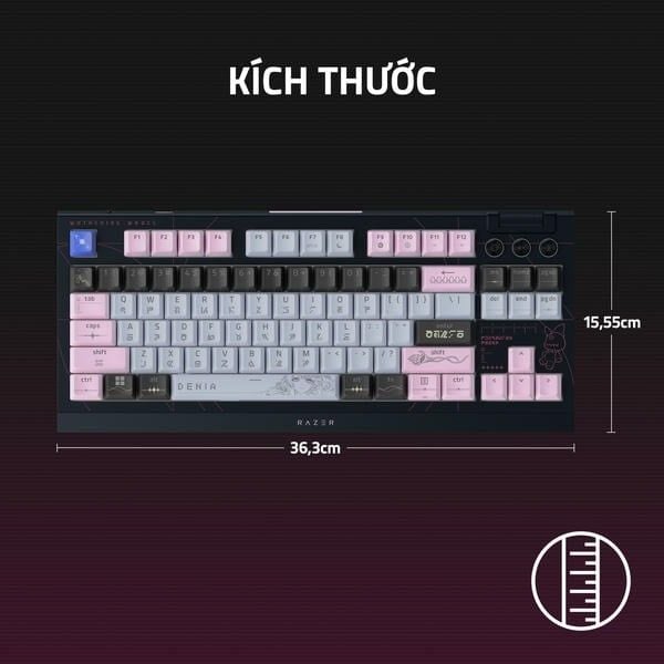 Kích thước bàn phím Razer BlackWidow V4 TKL Wuthering Waves nShop
