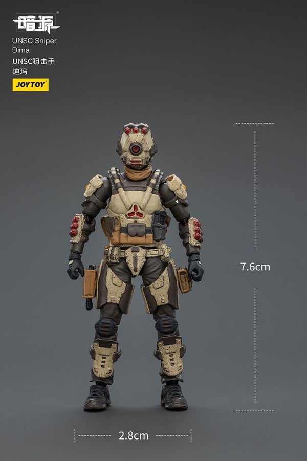 kích thước Mô hình 1:25 JOY TOY JT02021 UNSC Sniper Dima