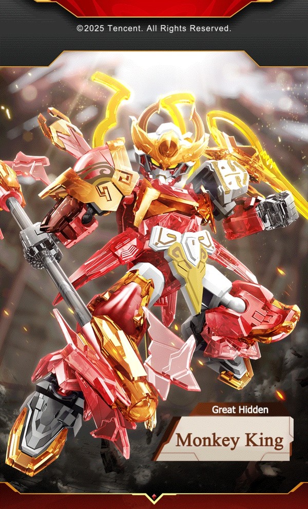 Mẫu secret wukong trong series Sembo Block 900043 Hộp Mù Honor of Kings Mecha Robot