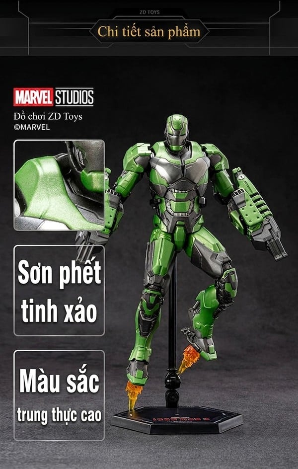 nShop bán Mô hình trang trí Marvel - Iron Man MK26 - ZD Toys - ZM65 làm quà tặng fan mê phim Marvel MCU