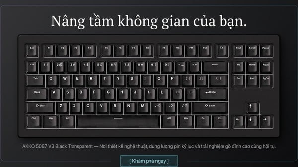 nShop bán Bàn phím cơ không dây AKKO 5087 V3 Black Transparent giao nhanh tận nhà toàn quốc giá tốt