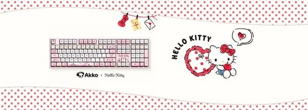 Bàn phím cơ không dây AKKO Hello Kitty 5108 V5 Piano Pro thích hợp làm quà tặng nữ game thủ streamer