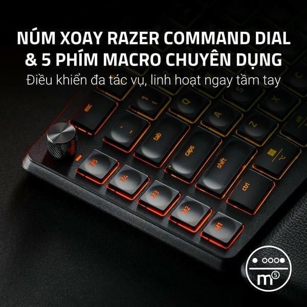 Núm xoay Razer Command Dial và phím macro trên Razer Pro Type Ergo nShop