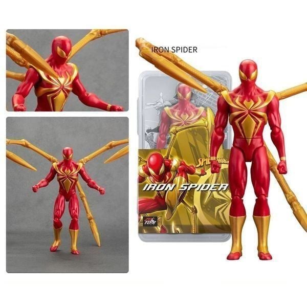 Mô hình Marvel Iron Spiderman 9 inch ZD Toys ZM95 chính hãng phù hợp fan hâm mộ siêu anh hùng, có tại nShop