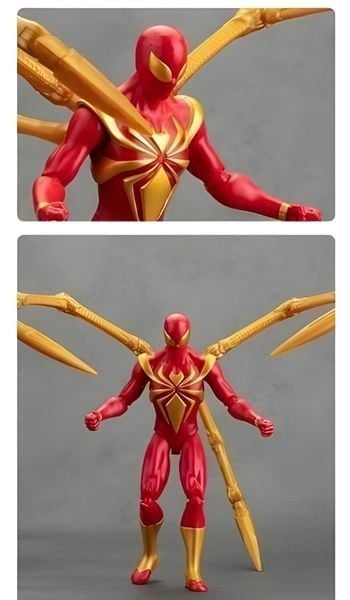 mô hình Marvel Iron Spiderman 9 inch ZD Toys ZM95 chính hãng, phù hợp trang trí bàn làm việc hoặc kệ trưng bày tại nhà