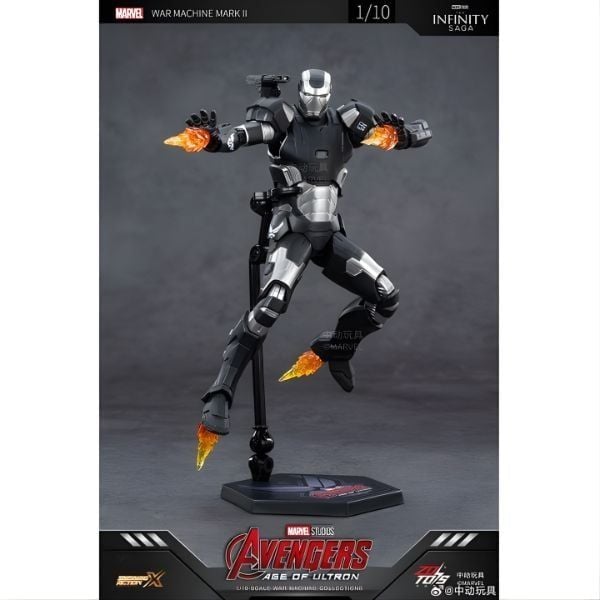 Mô hình nhân vật Marvel War Machine MK2 ZD Toys ZM73 cao cấp, màu sắc sống động, khớp cử động linh hoạt