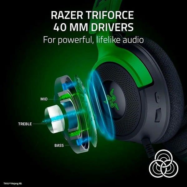 Màng loa Razer TriForce 40mm của tai nghe Kraken V4 X Minecraft nShop