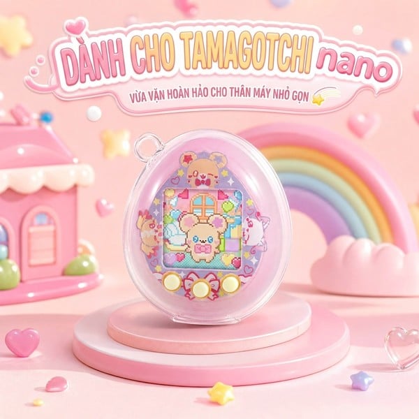 Case Bảo Vệ Tamagotchi Nano Crystal Clear trong suốt giúp bảo vệ máy tránh tình trạng trầy xước