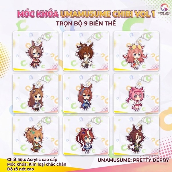 nShop bán Móc khóa Umamusume Chibi Vol 1 thích hợp làm quà tặng anime sinh nhật lưu niệm