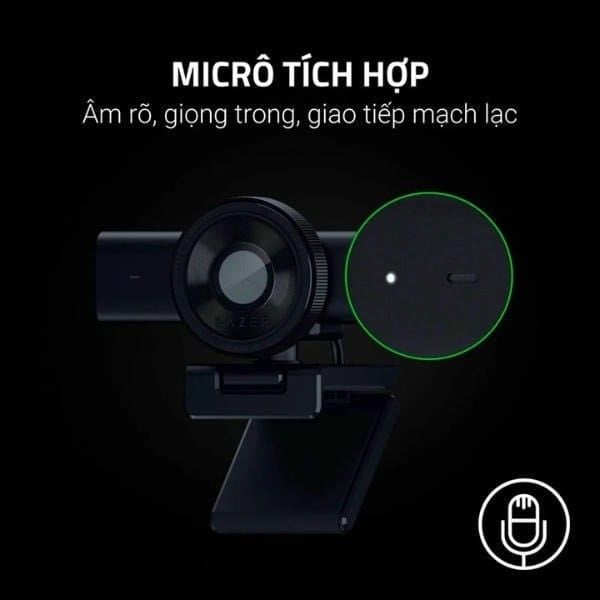 Micro tích hợp trên webcam Razer Kiyo V2 X nShop