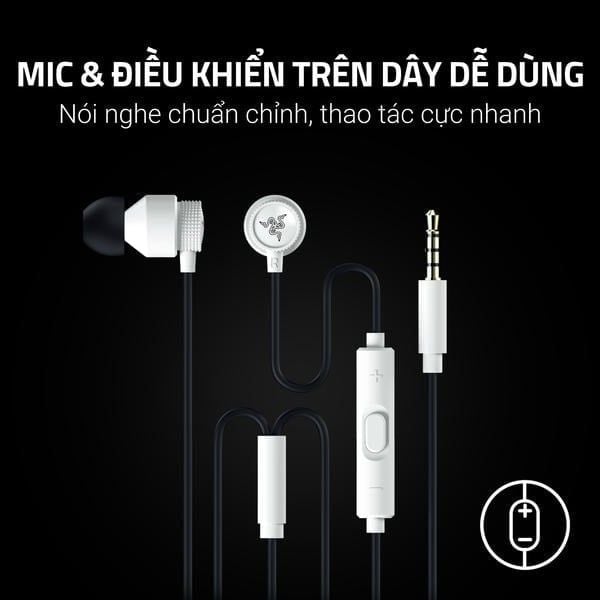 Micro và cụm điều khiển trên dây của Razer Hammerhead V3 nShop