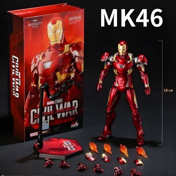 Mô hình Marvel - Iron Man MK46 - ZD Toys - ZM10 - Nhiều phụ kiện kèm theo