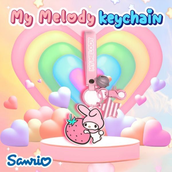 Móc khóa cao su Sanrio - sản phẩm chính hãng