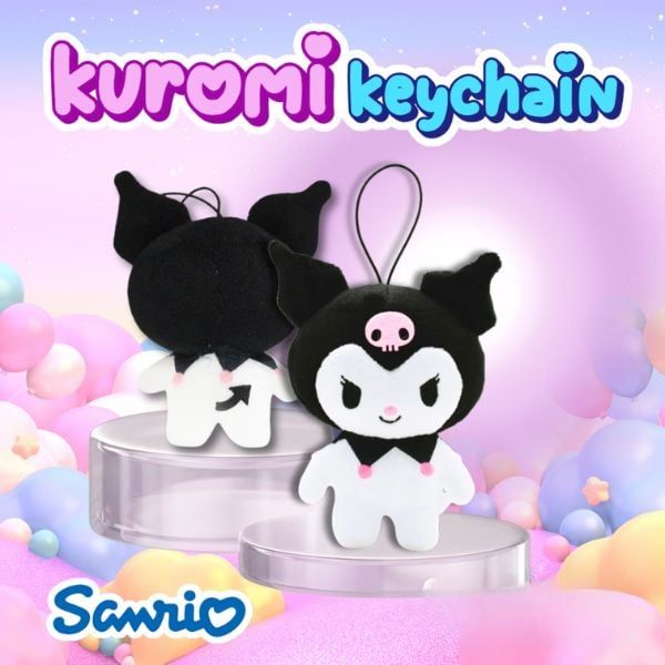 Móc khóa thú bông Sanrio Kuromi - sản phẩm chính hãng