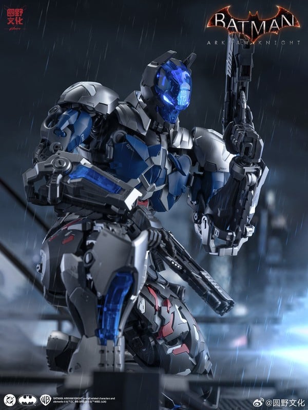 Model Kit Hemoxian Batman Arkham Knight tỉ lệ 1/10 đang bật đèn LED