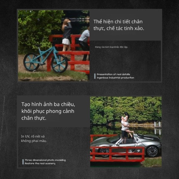 nShop bán Mô hình tiểu cảnh More Art Diorama 1:64 - Cầu Đỏ Qua Hồ độ chi tiết cao in sắc nét màu đẹp