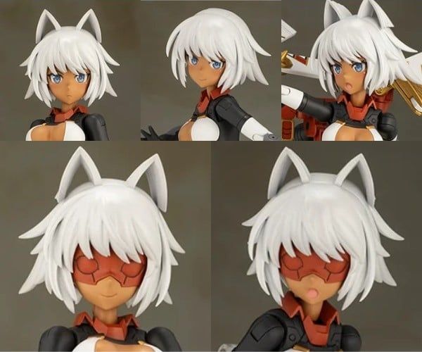 nShop bán Model Kit Frame Arms Girl Shingen - Kotobukiya FG108 có nhiều biểu cảm gương mặt đa dạng