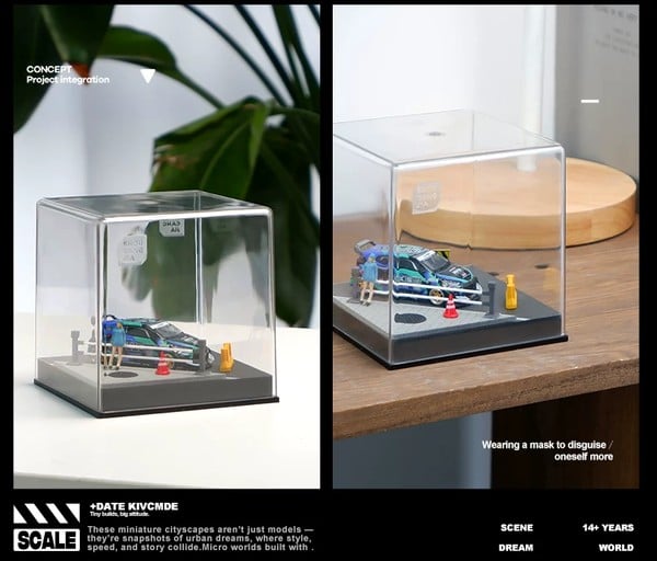 nShop bán Sa bàn Diorama 1:64 Lan can nắp cống ven đường SCJ82014-A làm quà background chụp ảnh mô hình xe