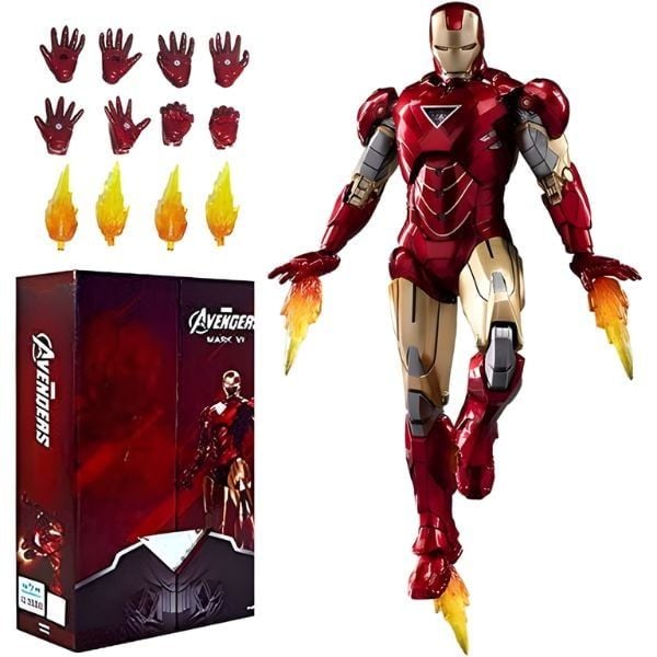 Mô hình nhân vật Marvel Iron Man MK6 ZD Toys ZM03 cao cấp, màu sắc sống động, khớp cử động linh hoạt