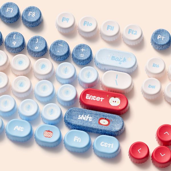 nShop bán Bộ Keycap bàn phím cơ AKKO BottleCap Keycaps - Apple Wave in 5 mặt chống bay màu mất chữ