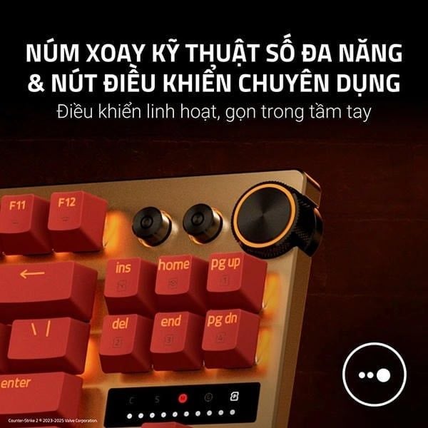 Núm xoay kỹ thuật số đa năng bàn phím Razer Huntsman V3 Pro TKL CS2 Dragon Lore chính hãng nShop