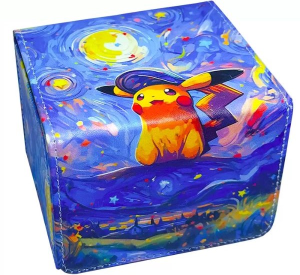 nShop bán Hộp Đựng Bài Pokemon TCG Da PU Cao Cấp Starry Pikachu thích hợp làm quà tặng sinh nhật lưu niệm đẹp mắt